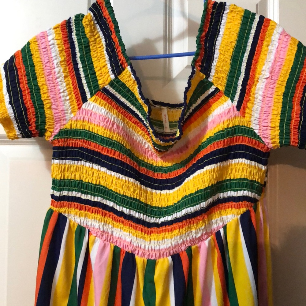 Stripe jumper over the shoulder
